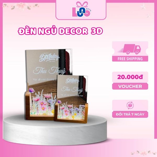 Đèn ngủ in tên theo yêu cầu Luno Gifts