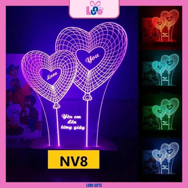 Đèn Ngủ Khắc Tên Theo Yêu Cầu – Luno Gifts