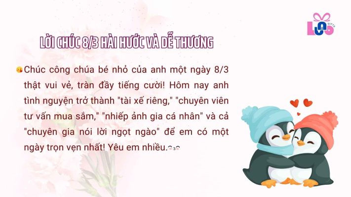 Lời Chúc 8/3 Hài Hước, Dễ Thương