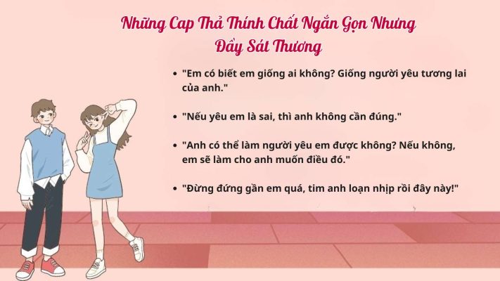 Những Cap Thả Thính Chất Ngắn Gọn Nhưng Đầy Sát Thương