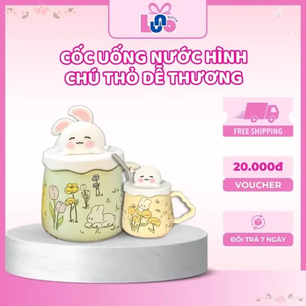 Cốc uống nước hình chú thỏ